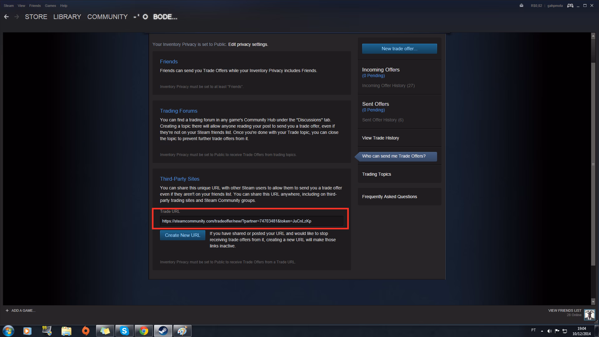 How do I get a steam trade url?