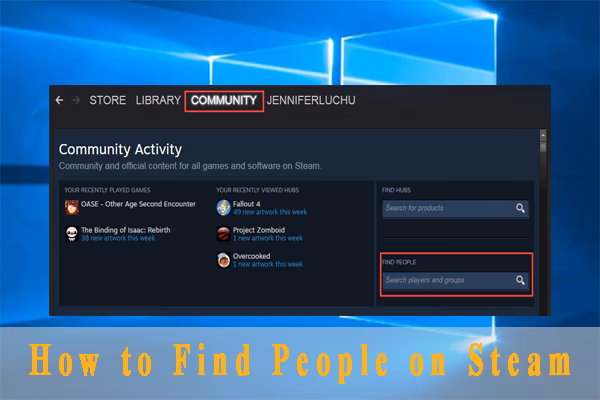 How do I look up a Steam user's profile?