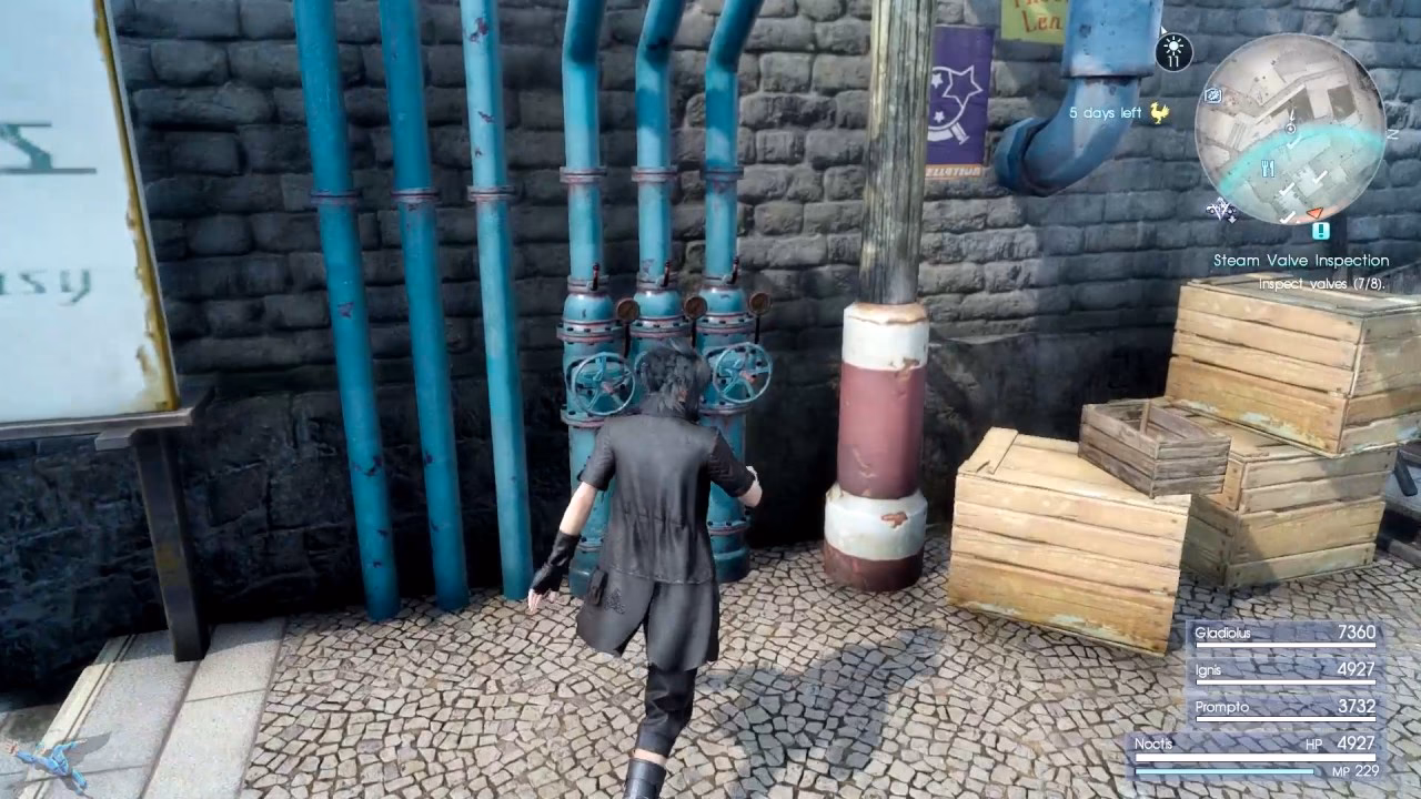 What is steam valve inspection in Final Fantasy XV?