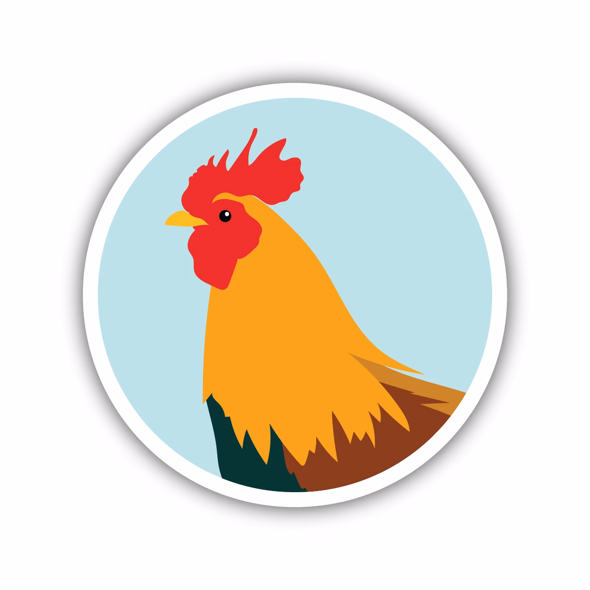 How many PCs of chicken graffiti stickers are there?