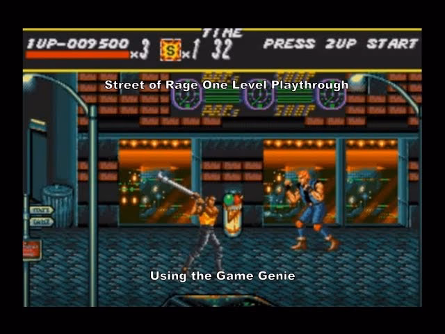 What is the Game Genie code for streets of Rage 2?