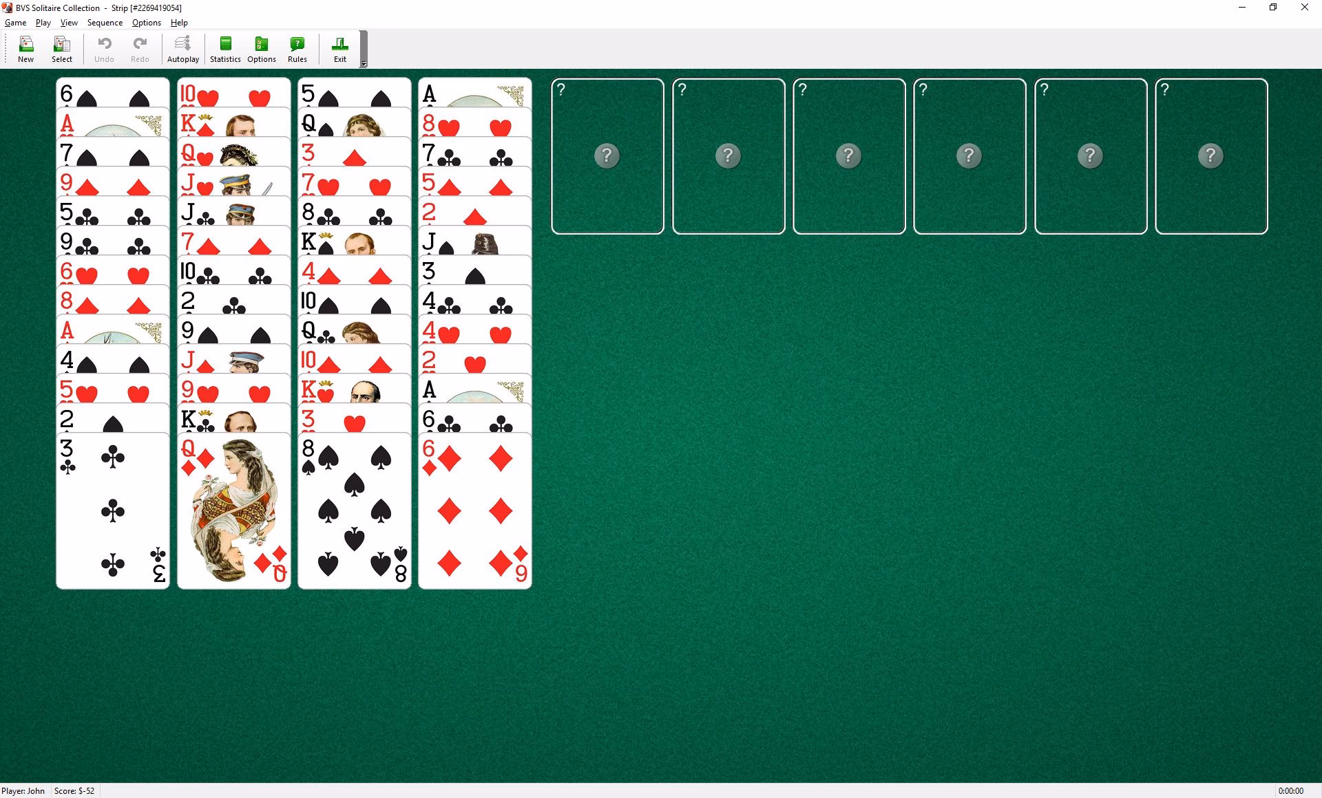 How many cards are in a strip solitaire deck?