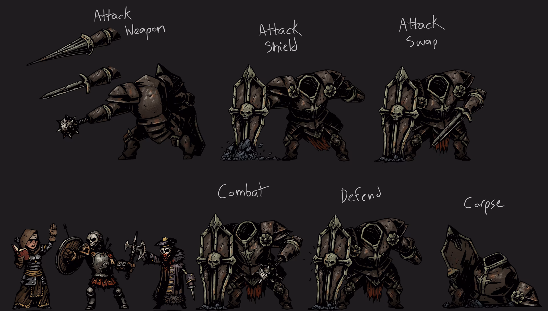 What does an antique suit of armor do?