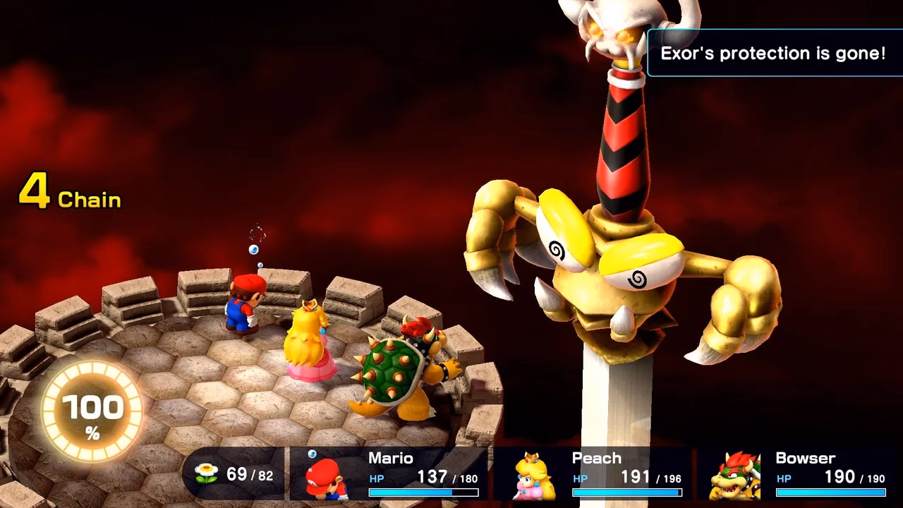 How do you beat Exor in Super Mario RPG?
