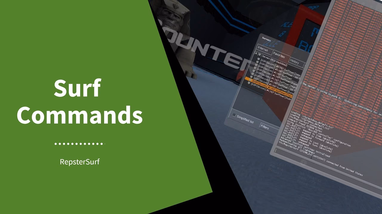 What CSGO commands do surf servers use?