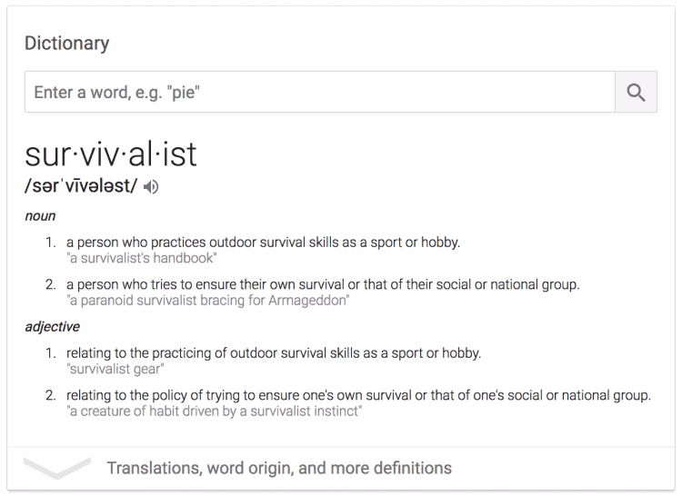 Are You a survivalist?