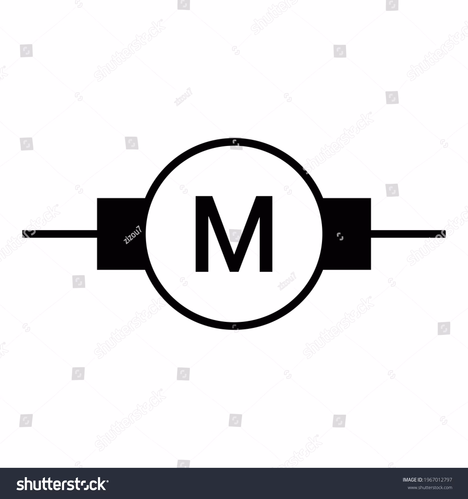 What is a schematic symbol for an electric motor?