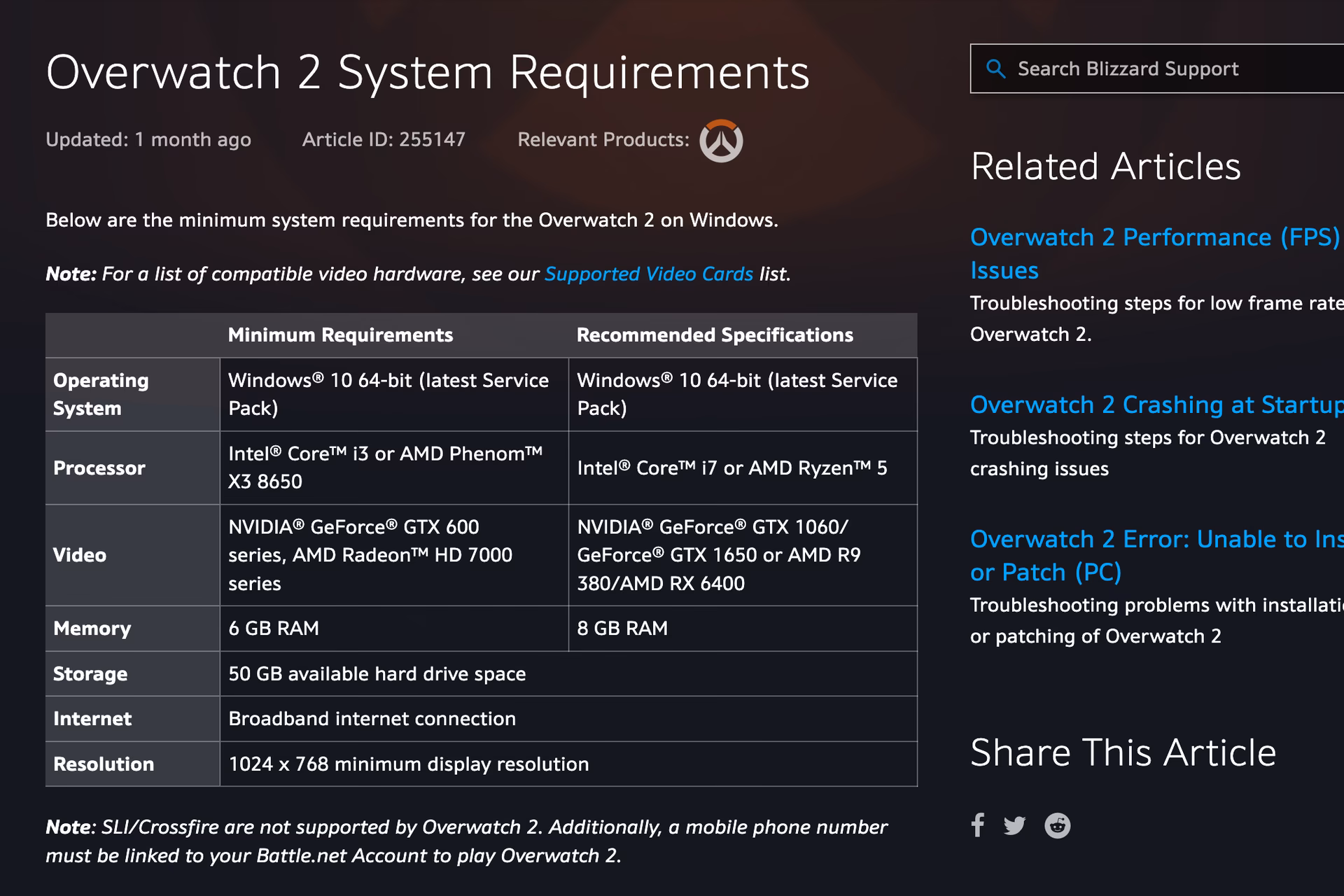 What are the minimum specs for a streaming PC?