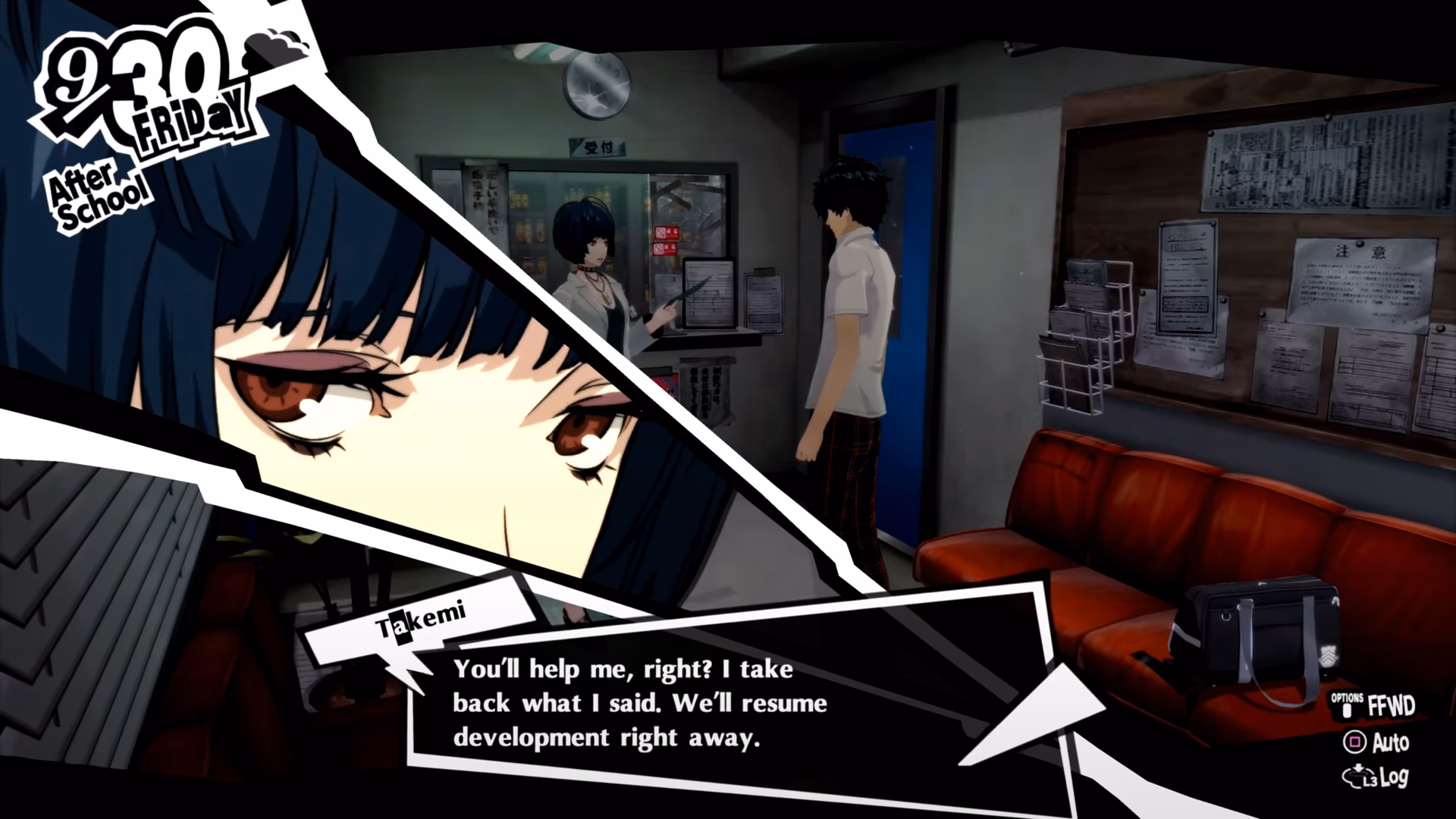 How do I continue the Takemi confidant link?