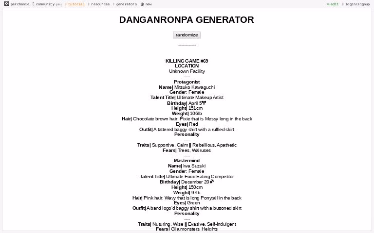 How do I create a Danganronpa character?