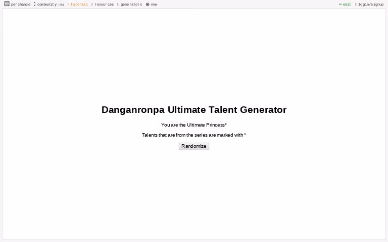 What is Danganronpa character generator?