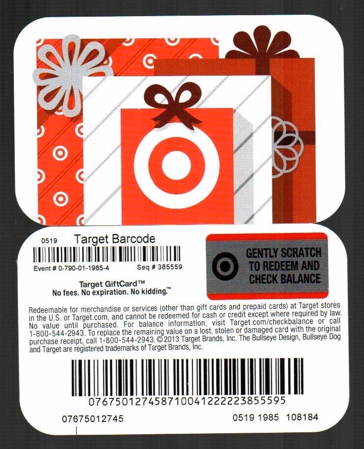 Does target accept E-gift cards?