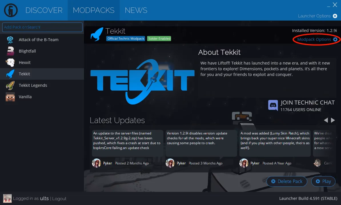 ¿Cómo se instalan los modpacks en el Technic Launcher?
