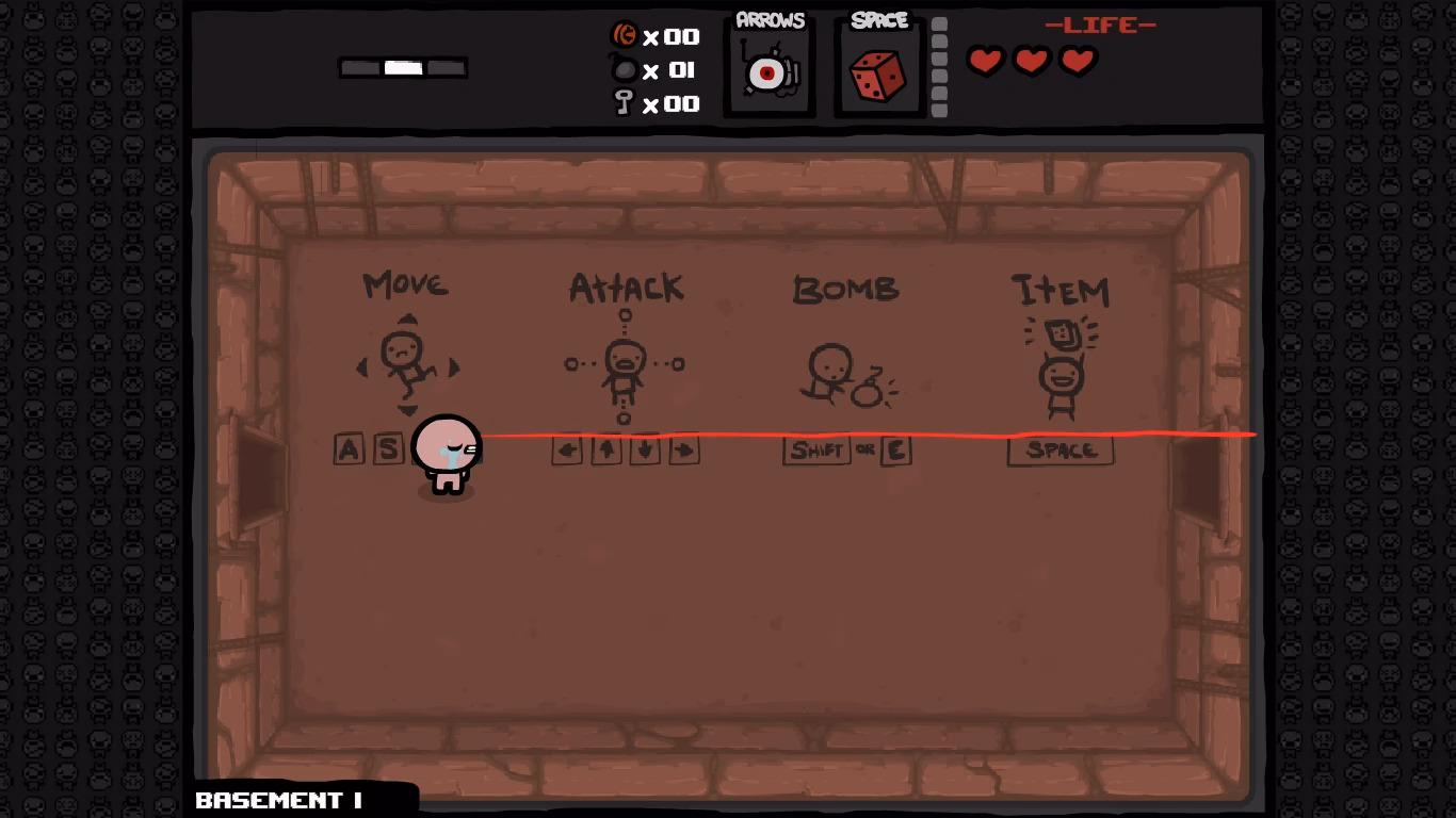 Can Isaac fire a laser urn?