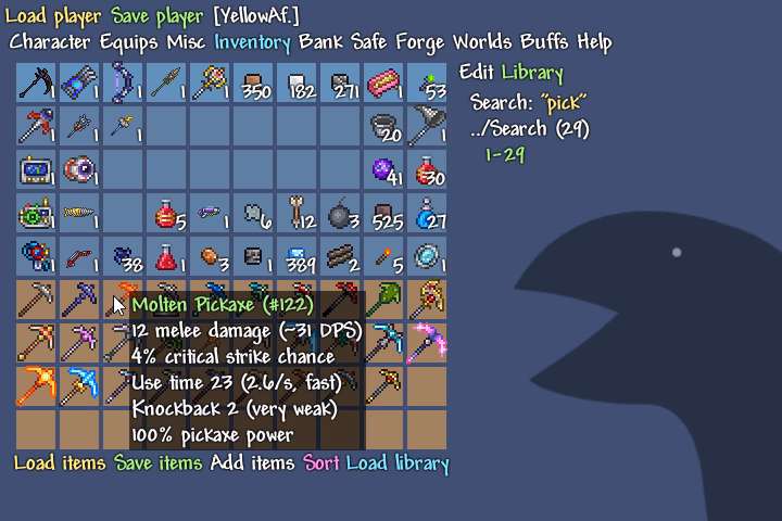 What is the inventory in terraria?