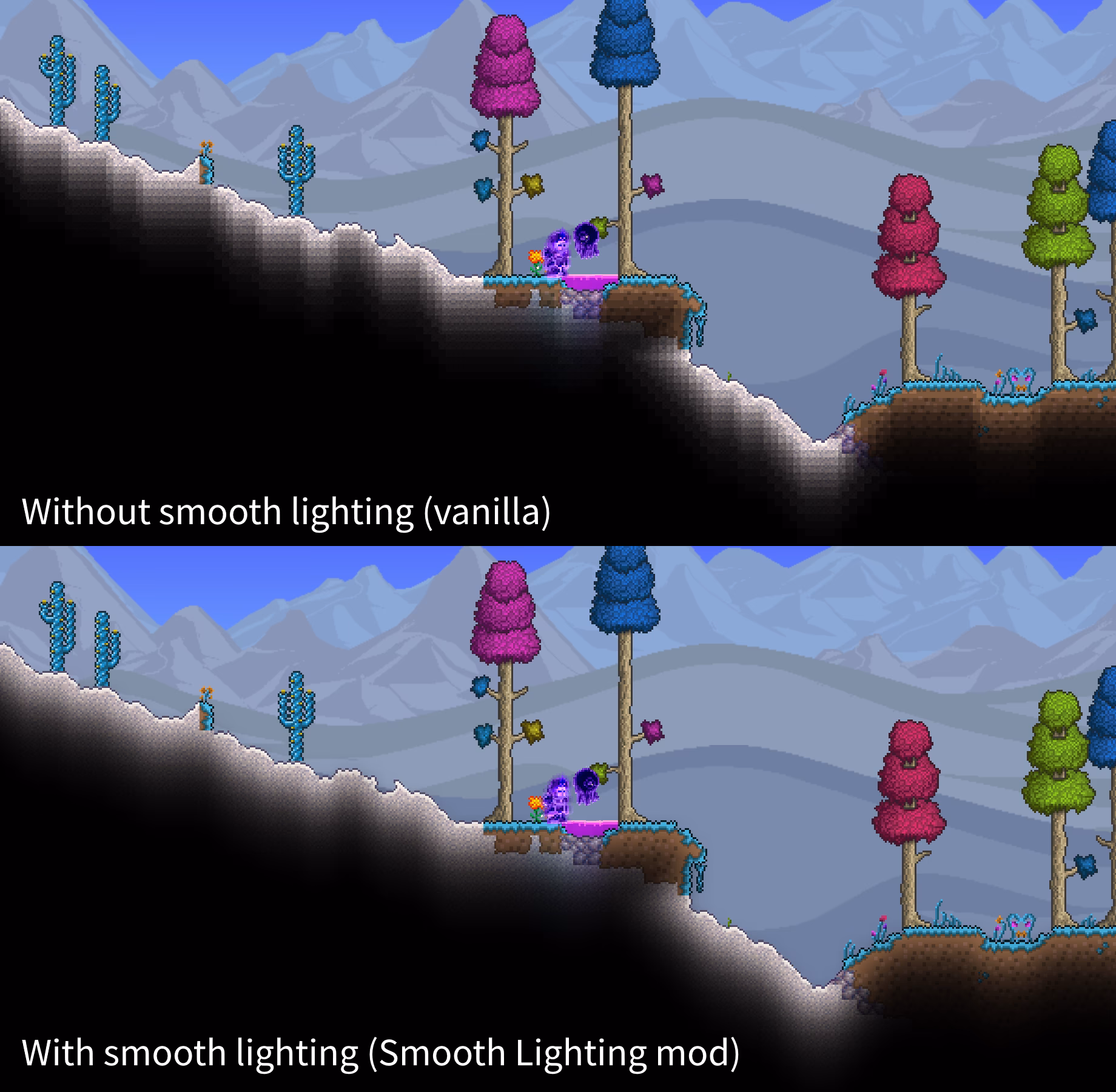 What is lights & shadows mod tmodloader?