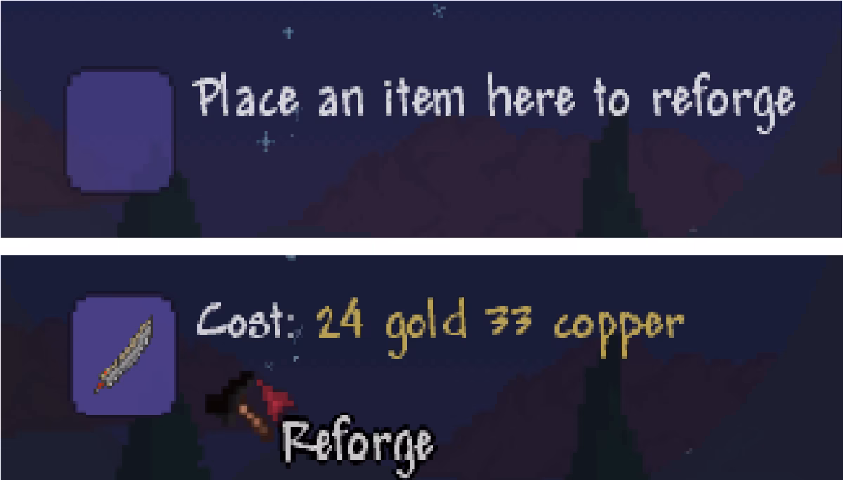 How does reforging work in Goblin Tinkerer?