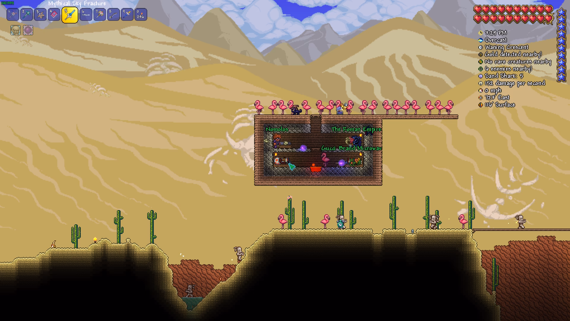 How do you get sandstorm in a bottle in terraria?