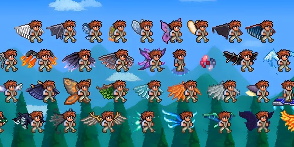 What are tiered wings in terraria?
