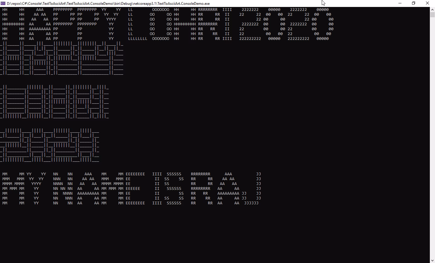What is the ASCII art text generator?