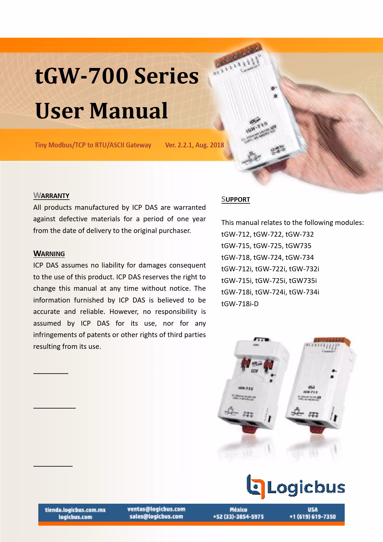 How many TGW user manuals are there?
