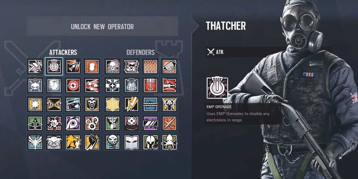 Who is the Thatcher R6 Siege operator?