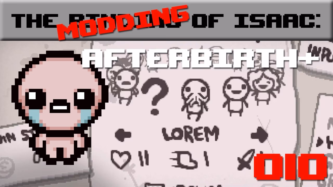 How do I edit a character in a binding of Isaac Rebirth?