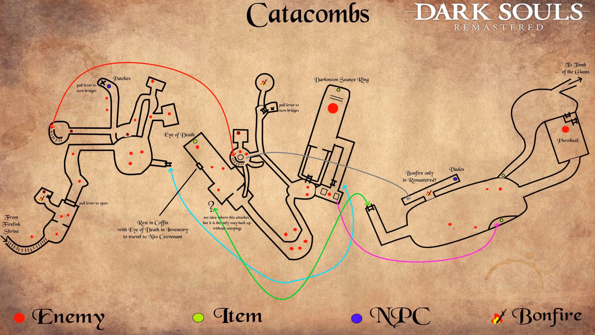 Where are the catacombs in Firelink Shrine?