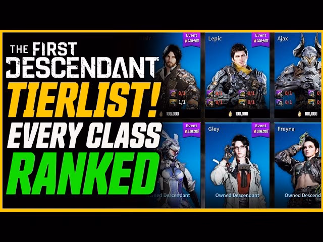 Who are the best first descendant characters?