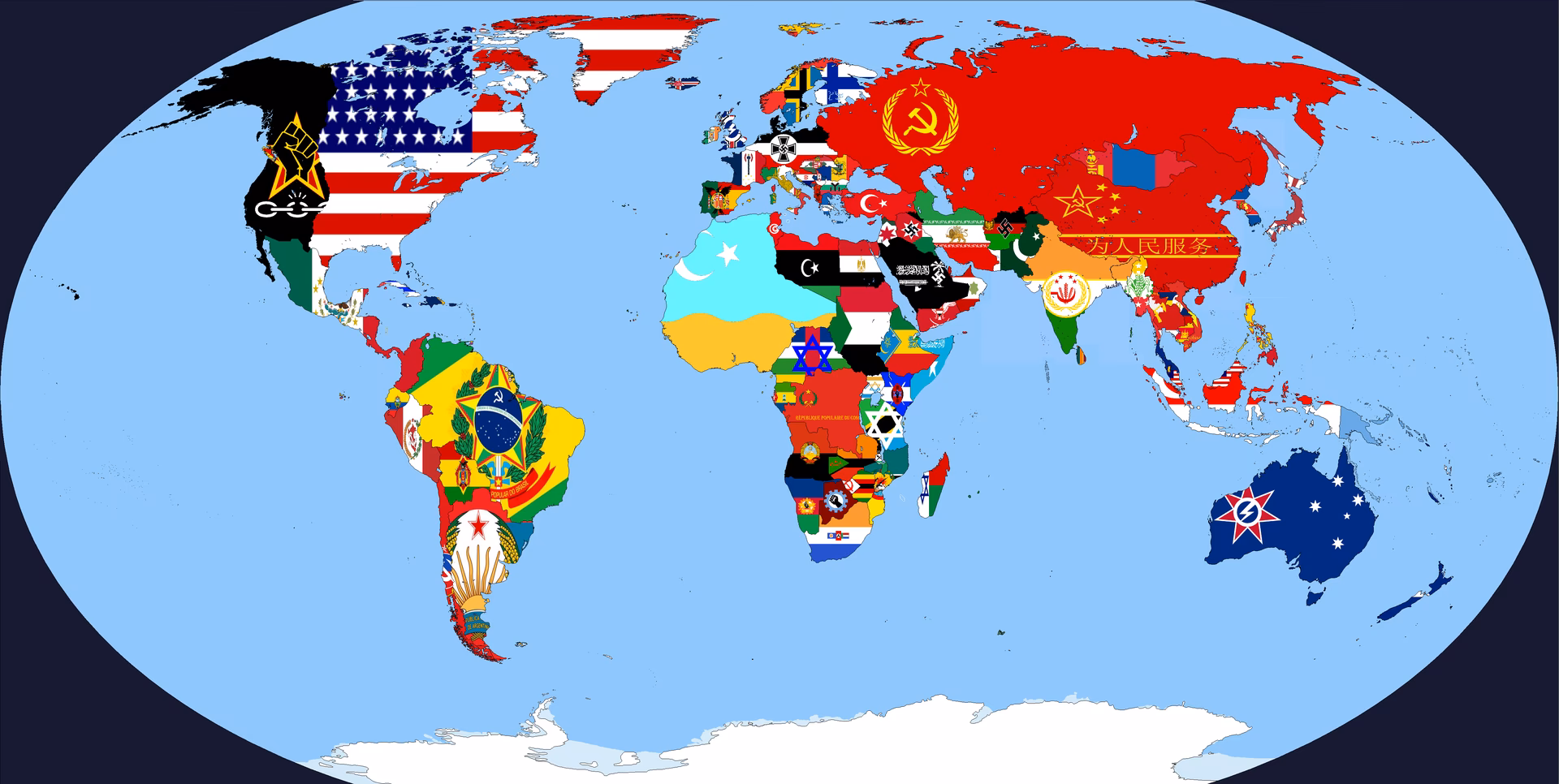 What year is the man in the High Castle world map?