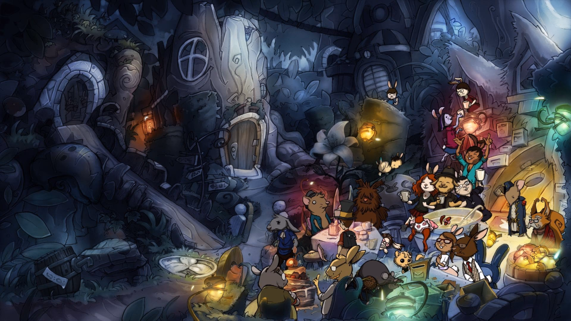 Who designed the night of the rabbit?