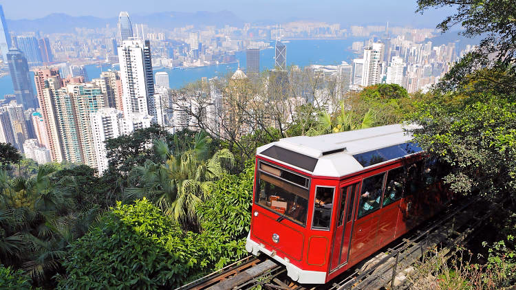 Where is the Peak Tram located in Hong Kong?
