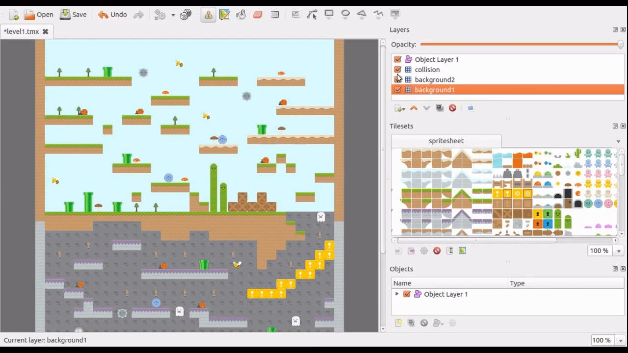 ¿Cómo seleccionar un mosaico en Tiled?