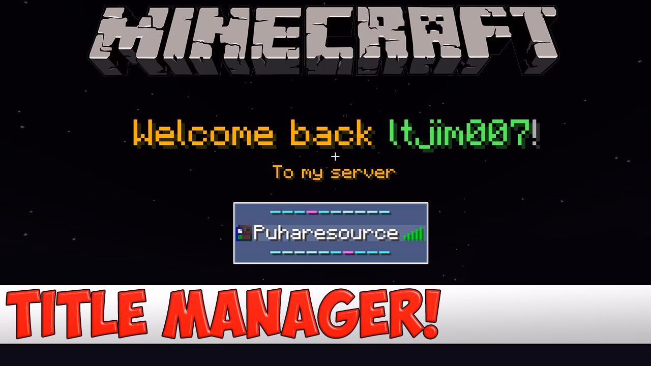 How do I use titlemanager on my Minecraft server?