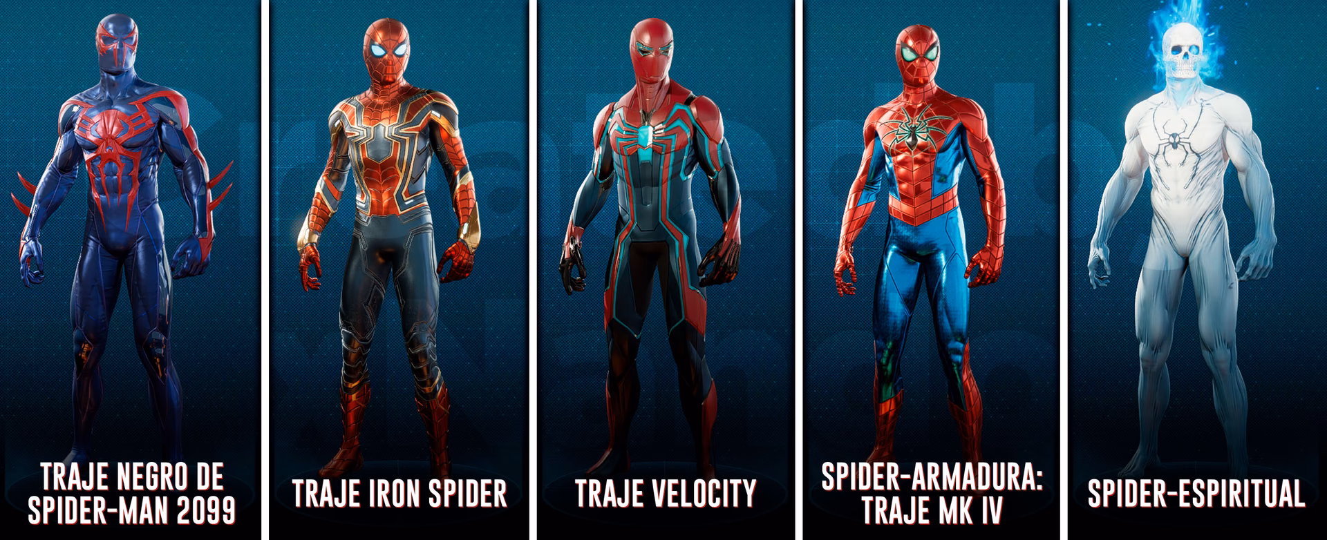 ¿Cuál es el color del traje básico de Spider-Man?