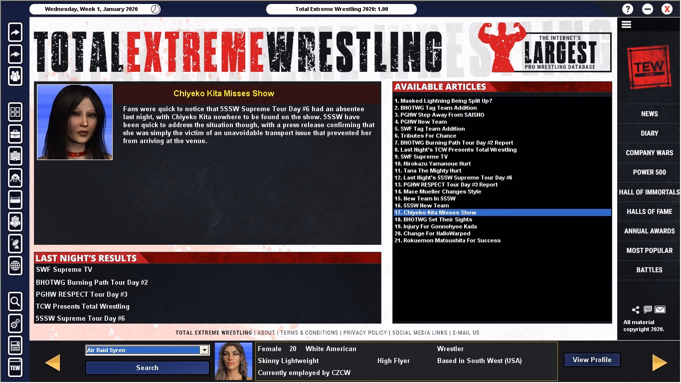Who published Extreme Warfare & Total Extreme Wrestling 2004?