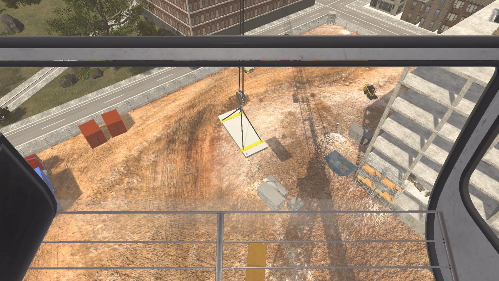 What is a virtual reality tower crane simulator?