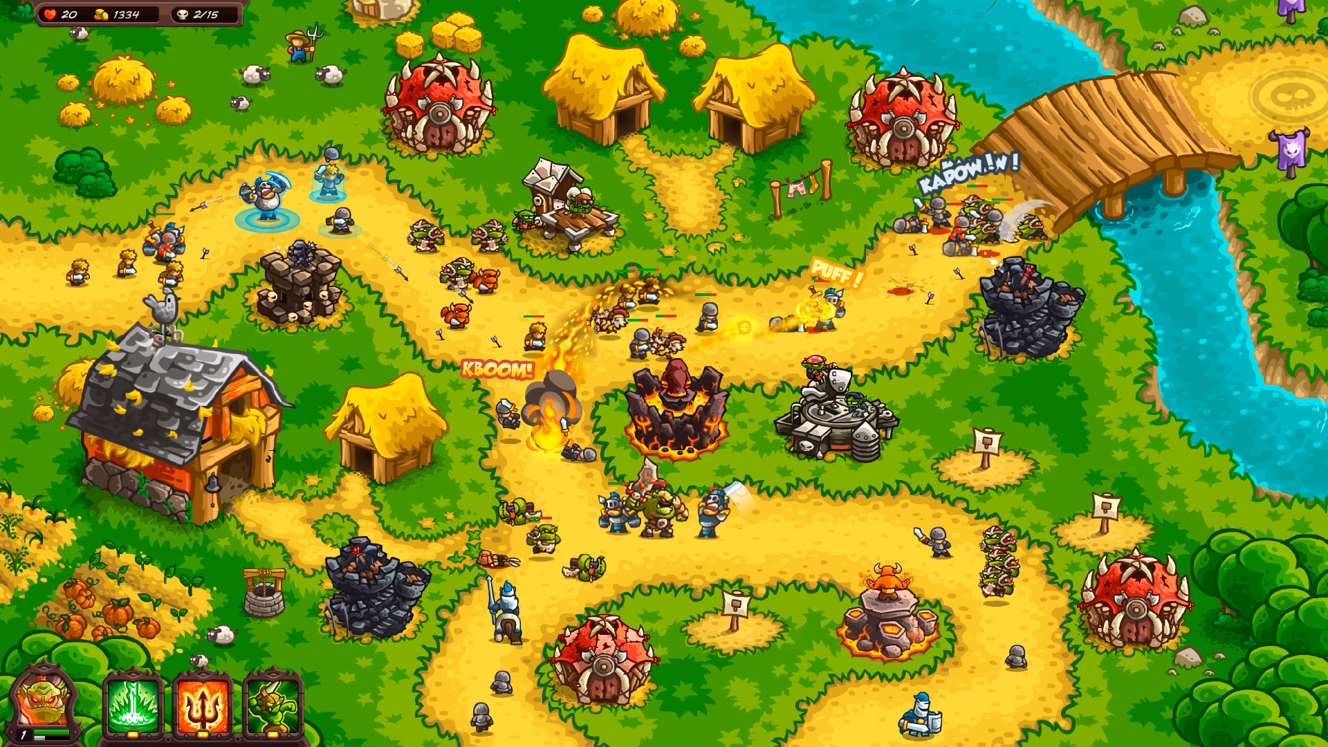 What does p mean in Kingdom Rush?