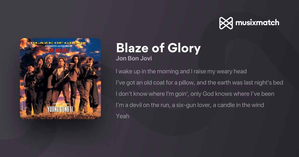 ¿Cómo se puede comprender la canción de Bon Jovi - Blaze of Glory?