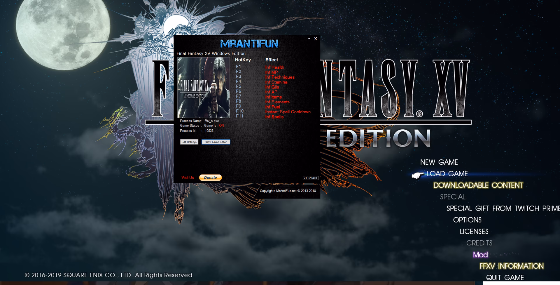 Is there a trainer for Final Fantasy X HD?