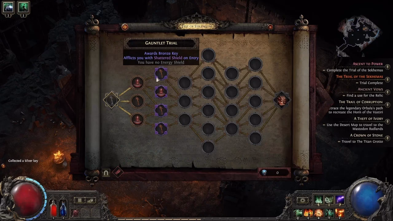 What is the trial of the sekhemas in path of Exile 2?