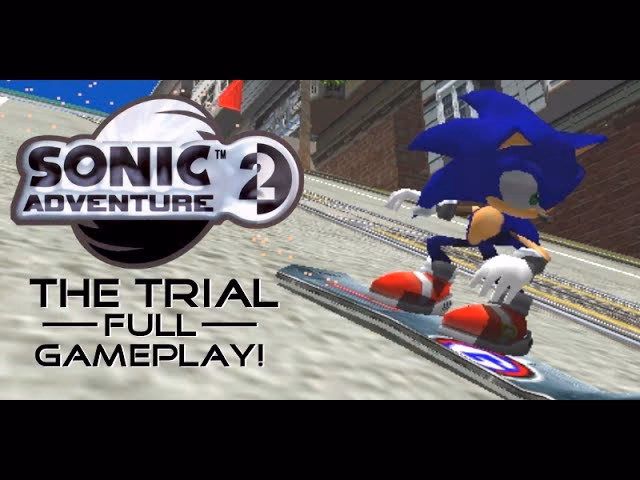 What is the title screen of Sonic Adventure 2 the trial?