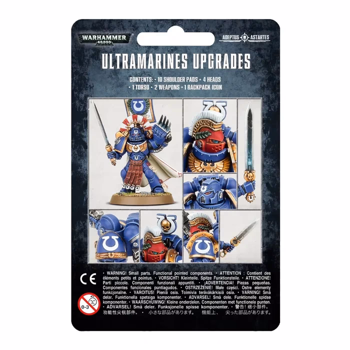 How many parts are included in the Ultramarines upgrade pack?