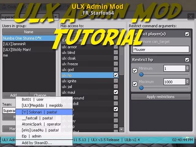 What is ULX mod?