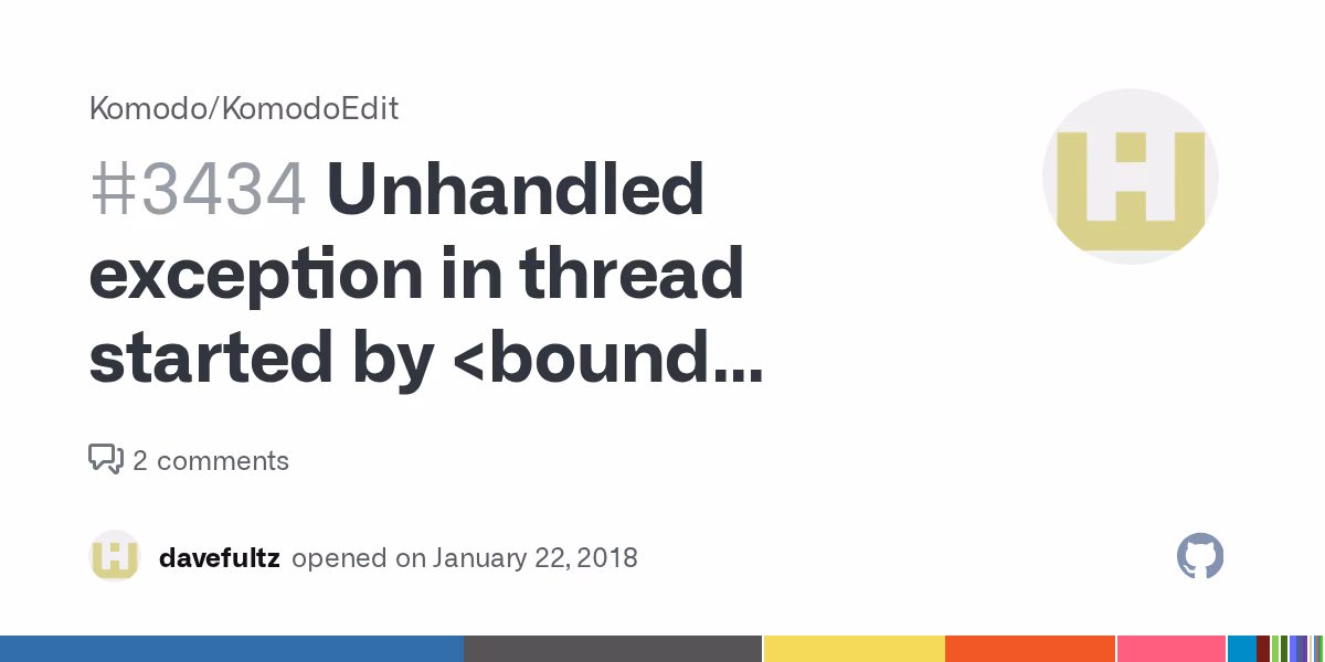 What happens if an unhandled exception occurs in a thread?