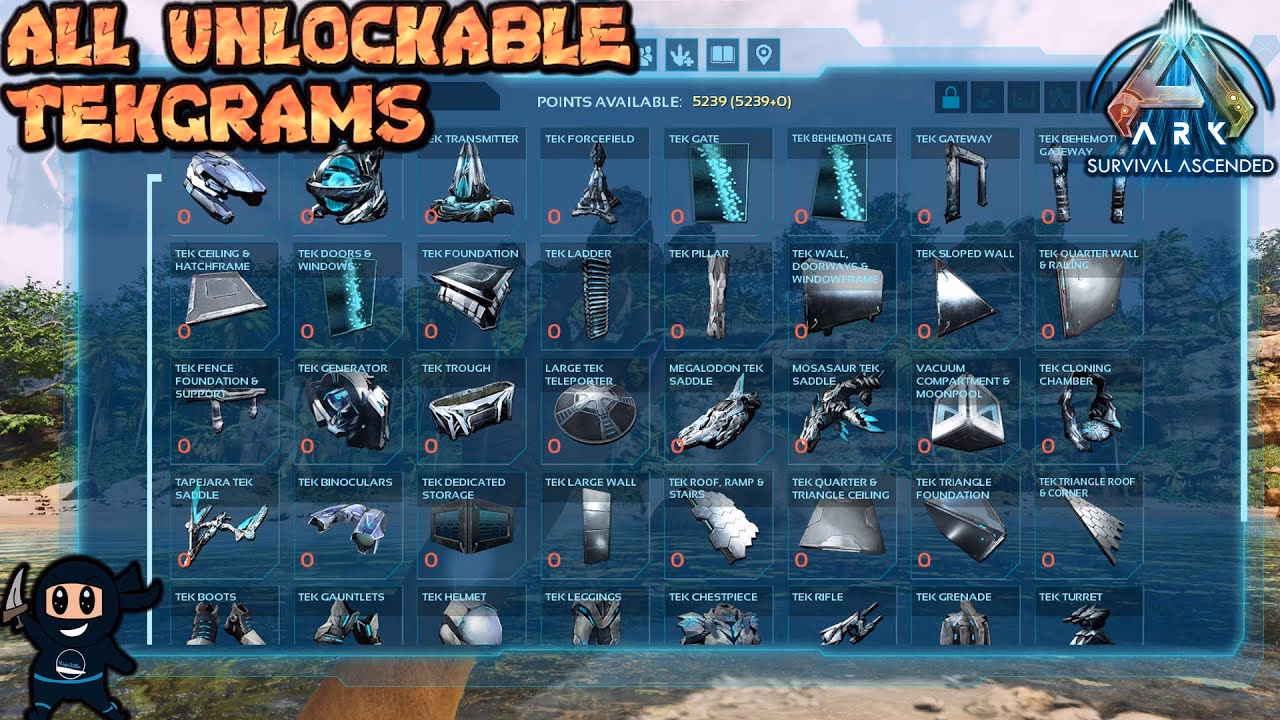 How do you unlock tekgrams?