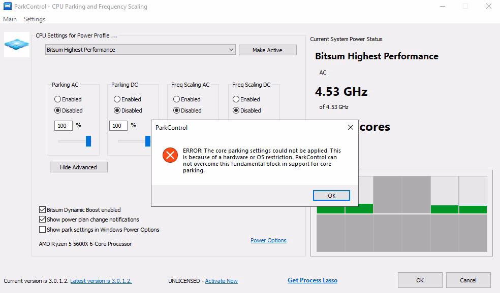 How to disable CPU core parking in Windows 11?