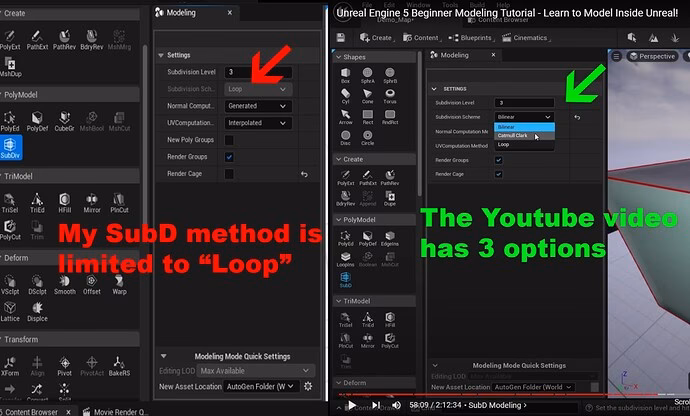 What is mesh tool in Unreal Engine?