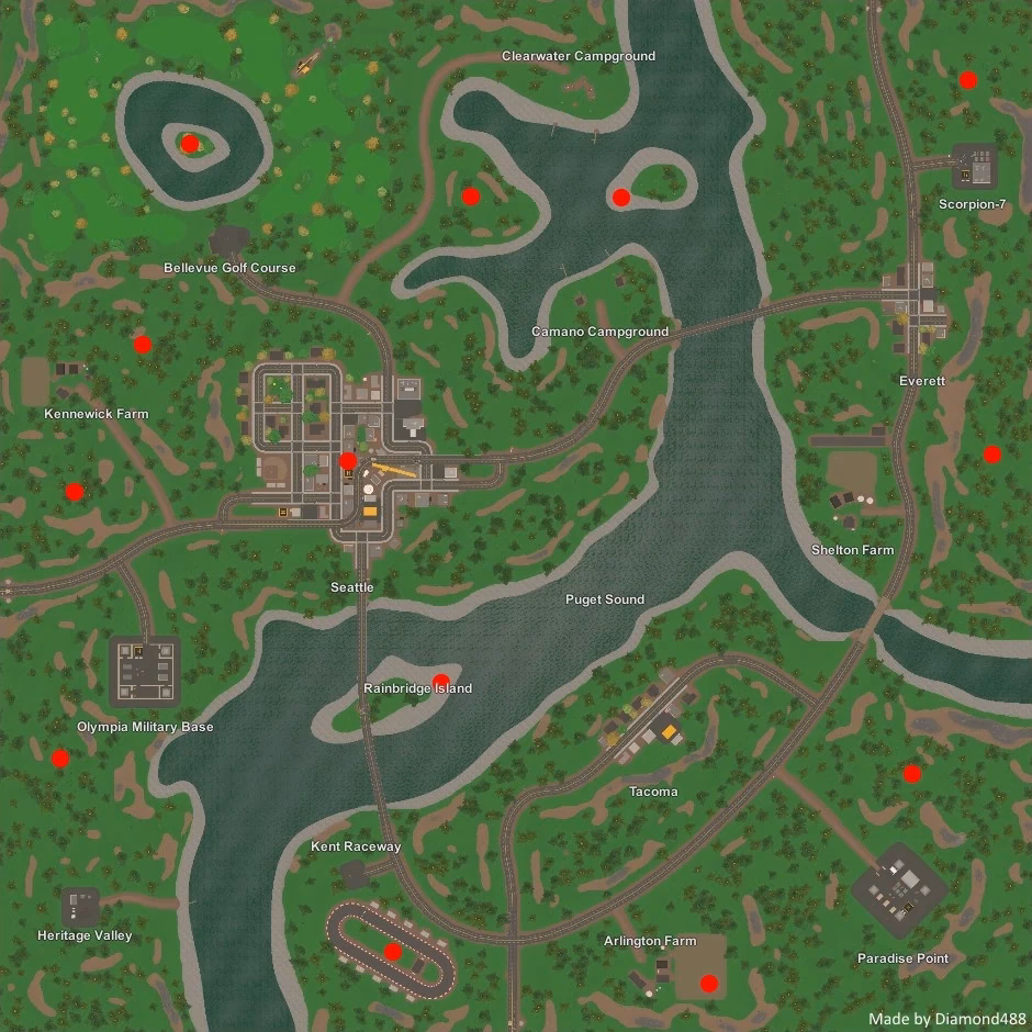 Does unturned 3 have a Washington map?