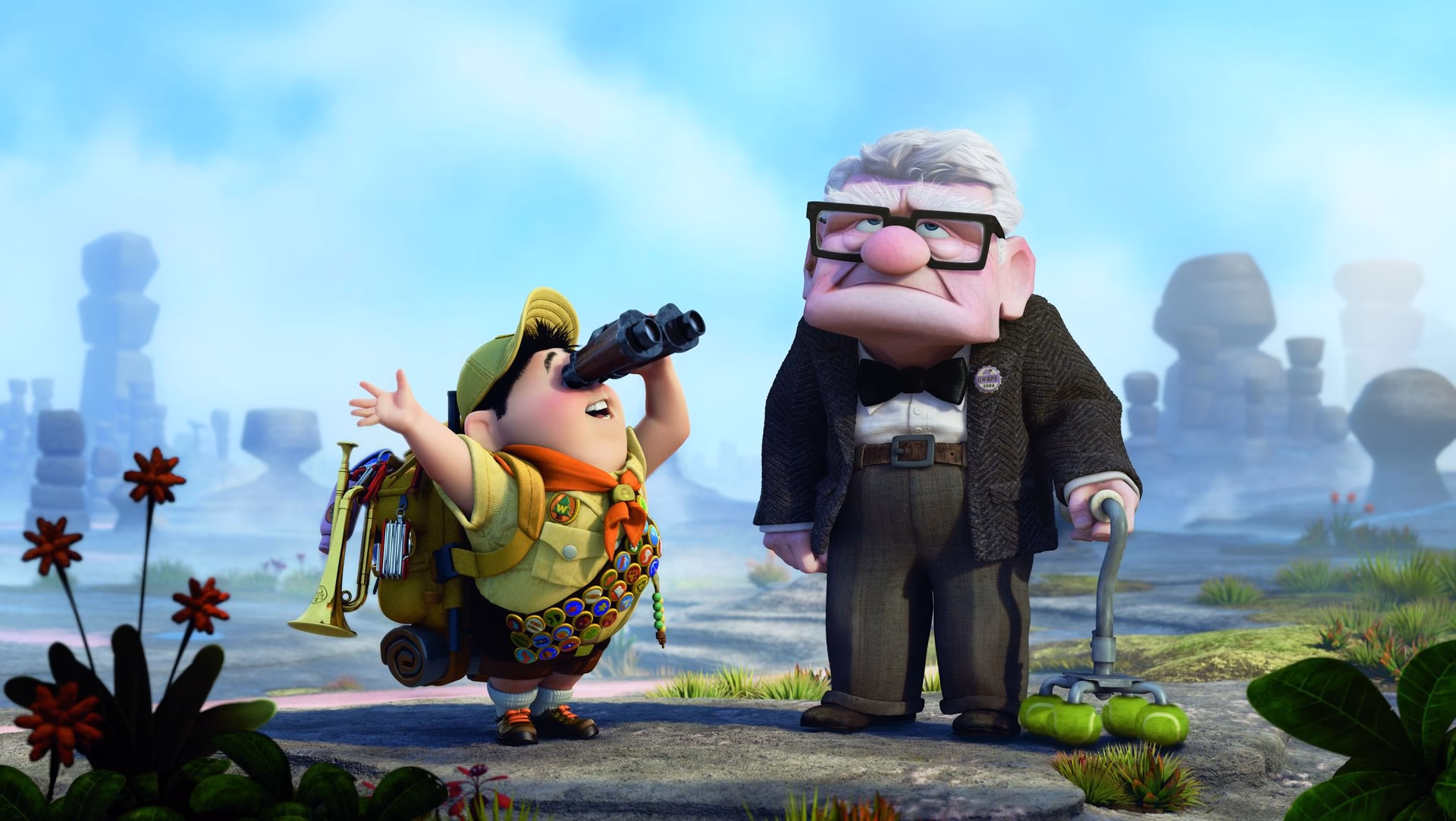 What is 'up' & 'Adventure is out there' based on?